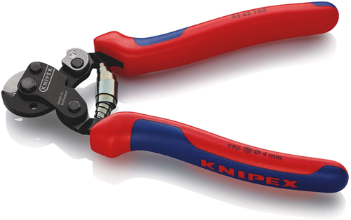 Load image into Gallery viewer, Knipex staaldraadschaar | voor zeer stevige draadkabels | meer-componentengrepen | gebruineerd | lengte 160 mm - 95 62 160 sb
