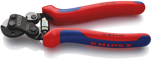 Load image into Gallery viewer, Knipex staaldraadschaar | voor zeer stevige draadkabels | meer-componentengrepen | gebruineerd | lengte 160 mm - 95 62 160 sb
