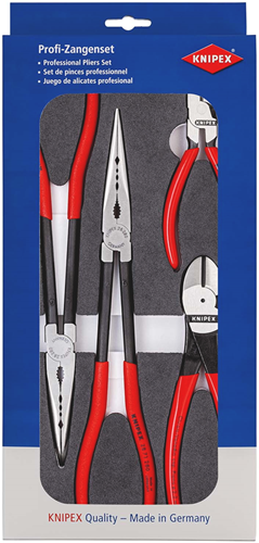Knipex tangen-set automotive 00 20 01 v16 tangenset (rood zwart, 4-delig)