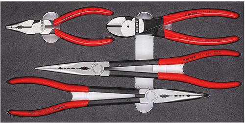 Afbeelding laden in galerijviewer, Knipex tangenset met schuimrubberen inlay - 00 20 01 v16
