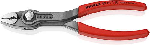 Load image into Gallery viewer, Knipex twingrip voor- en zijsnijtang | antislip kunststof bekleed | grijs geatramenteerd | lengte 150 mm - 82 01 150
