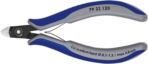 Knipex zijsnijtang mini-kop 120 mm - 7922120