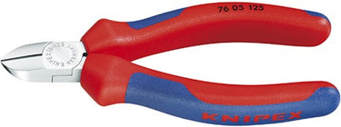 Knipex zijsnijtang voor elektromechanica verchroomd met meer-componentengrepen 125 mm - 7605125