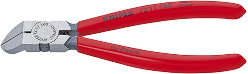 Knipex zijsnijtang voor kunststof | 45 gr. | 160 mm | 7211160 - 7211160