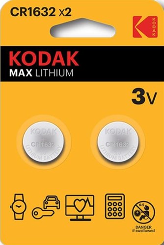 Enzo kodak cr1632 lithium knoopcel batterij blister(2) - 3241040