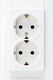 Enzo kopp hk07 pure mat wit inbouw stopcontact ra dubbel - 4624120