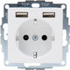 Enzo kopp hk07 pure mat wit inbouw stopcontact ra + kinderbeveiliging - 4624110