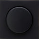 Enzo kopp hk07 pure mat zwart afdekplaat + knop dimmer - 4624530