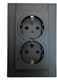 Enzo kopp hk07 pure mat zwart inbouw stopcontact ra dubbel - 4624620