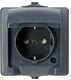 Enzo kopp swd opbouw stopcontact ra antraciet - 4628220