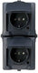 Enzo kopp swd opbouw stopcontact ra dubbel verticaal antraciet - 4628230