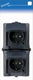 Enzo kopp swd opbouw stopcontact ra dubbel verticaal antraciet - 6628230