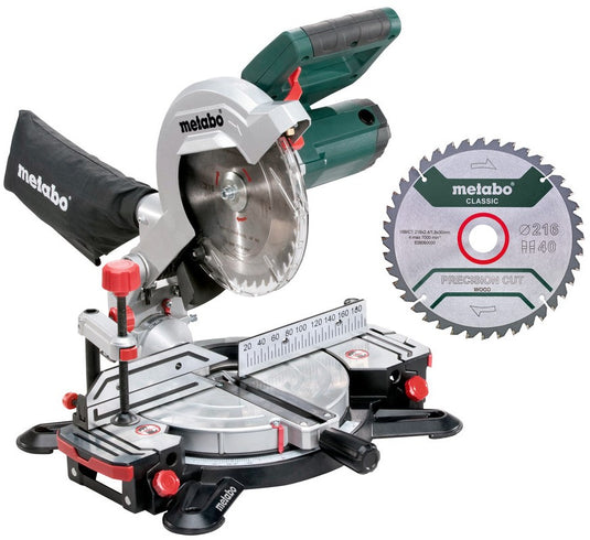 Metabo ks 216 m set | verstekzaag | incl. 2 zaagbladen 690874000