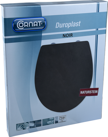 Cornat wc-bril duroplast sc steen zw - ksdsc240