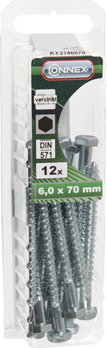 Connex houtdraadbout (6k) 6x70 * 12st vz - ky3146070