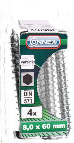 Connex houtdraadbout (6k) 8x60 4st vz - ky3148060