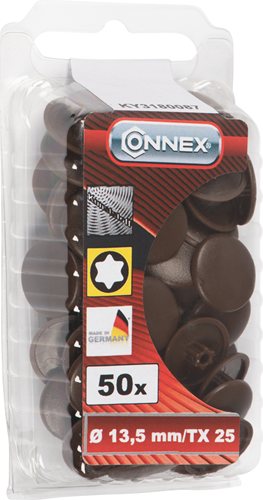 Connex afdekkap tx25 d13 pvc 50st br - ky3180087