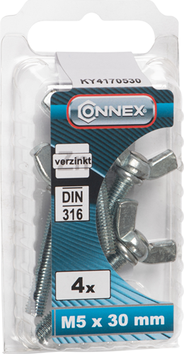 Connex vleugelbout m5x30 4st vz - ky4170530