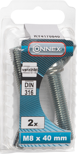 Connex vleugelbout m8x40 2st vz - ky4170840