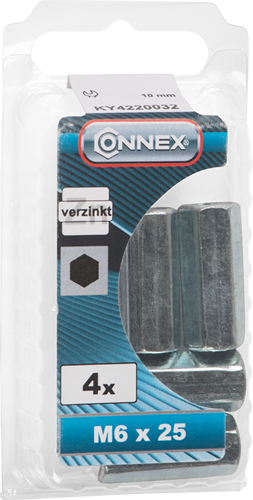 Load image into Gallery viewer, Connex verbindingsmoer (6k) m6x25 4st vz - ky4220032
