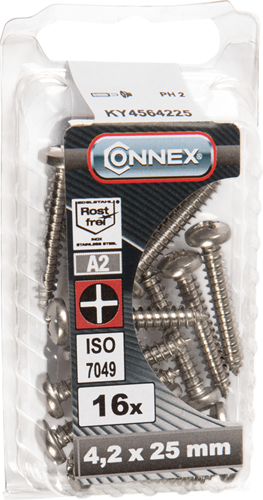 Load image into Gallery viewer, Connex plaatschroef pank 4.2x25 16st a2 - ky4564225
