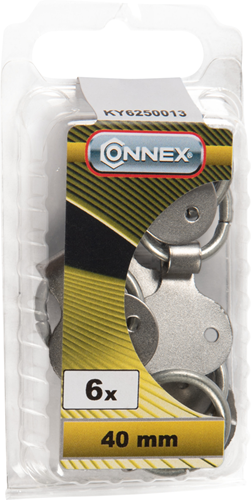 Load image into Gallery viewer, Connex d-ring neerklapbaar 6st ni - ky6250013
