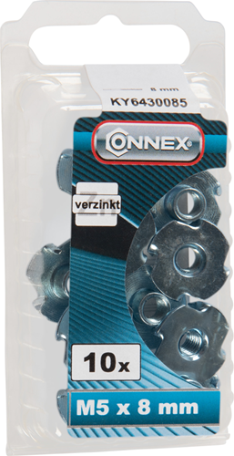 Connex inslagmoer met haken m5x8 10st vz - ky6430085