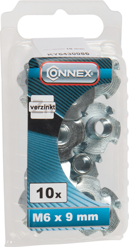 Load image into Gallery viewer, Connex inslagmoer met haken m6x9 10st vz - ky6430086
