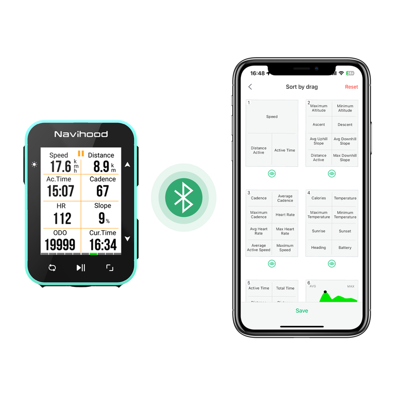 Load image into Gallery viewer, Navihood fietscomputer gps navigatie l2
