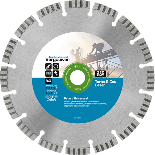 Vg diamantzaag 230 22.2mm laser turbo-s-cut