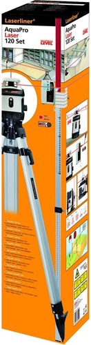 Load image into Gallery viewer, Laserliner aquapro 120 set | rotatielaser + statief, ontvanger en meetlat - 046.04.00a
