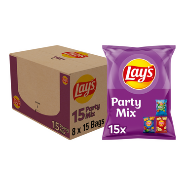 Lay's lays party mix paprika naturel bugles 27,5gr (8x 15 stuks)