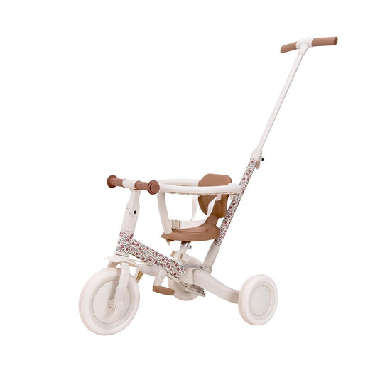 Little dutch driewieler met duwstang sunny flower