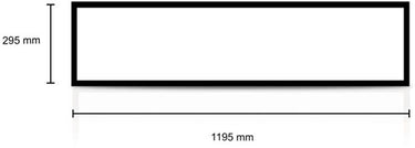 Enzo led backlit paneel zwart 120x30cm 30w 4050lm tri-white - 5016260