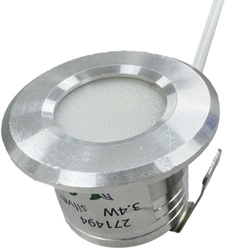 Afbeelding laden in galerijviewer, Enzo led mini inbouwspot 1,5w 2700k 37mm 60gr rond vast geschuurd staal - led4632
