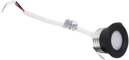 Afbeelding laden in galerijviewer, Enzo led mini inbouwspot 1,5w 2700k 37mm 60gr rond vast zwart - led4631
