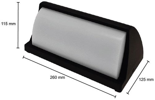 Afbeelding laden in galerijviewer, Enzo led wandlamp 12w rechthoek zwart 3000k - 5082200
