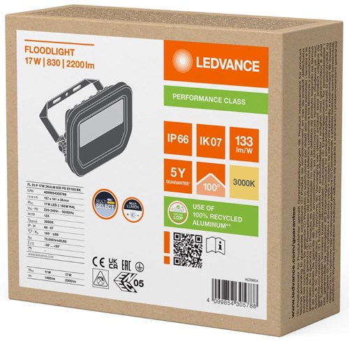 Load image into Gallery viewer, Enzo ledvance led bouwlamp 20w 3000k zwart - 5017510
