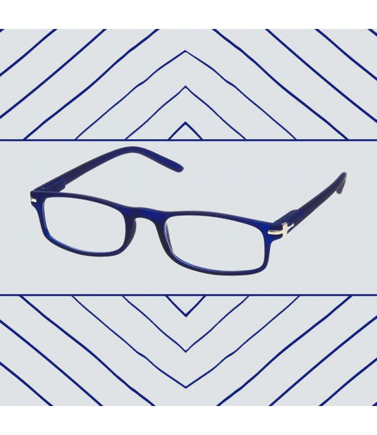 Spectrum leesbril mat blauw assorti rechthoekig assorti