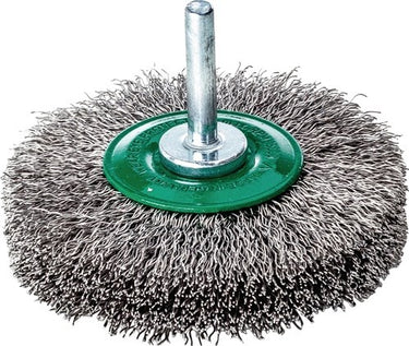 Lessmann ronde borstel | d. 50 mm schacht 6 mm draaddikte 0,3 mm | rvs 11 mm 15.000 omw min | max. toerental 15000 min-¹ | 1 stuk - 415362 415362