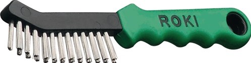 Lessmann staalborstel | lengte 225 mm | 0,35 mm rvs | 2-rijig | 1 stuk - 182421 - 182421