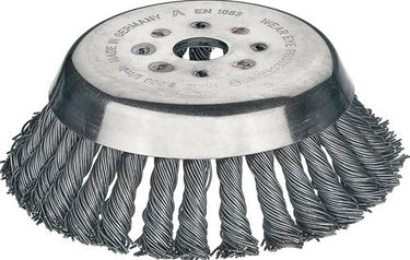 Lessmann staaldraadborstel | d. 155 mm draaddikte 0,5 mm | staal 12 mm gat 25,4 mm | 10.000 omw min | 1 stuk - 4752m101 4752m101
