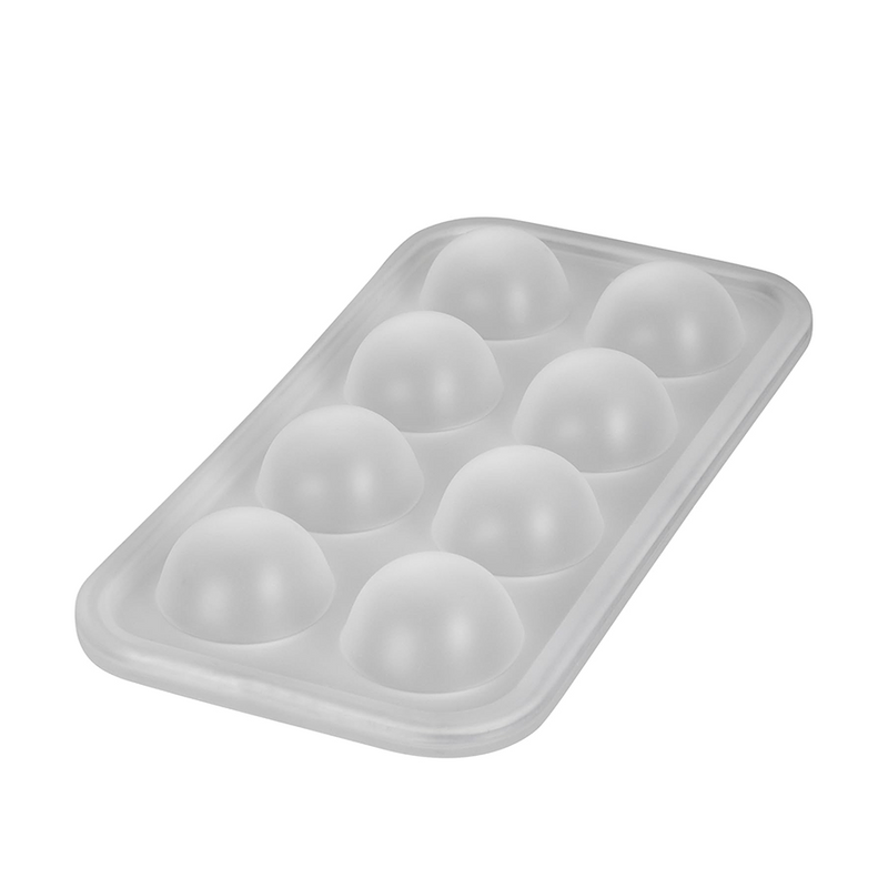 Load image into Gallery viewer, Abi levivo ijsblokjesvorm siliconen halve cirkel 8 blokjes wit
