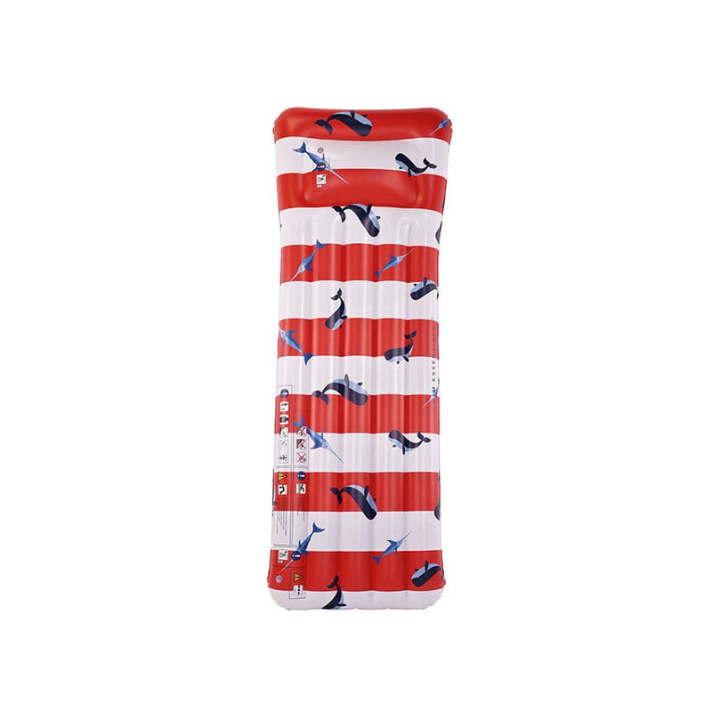 Load image into Gallery viewer, Ocean stripes | rood wit luxe luchtbed

