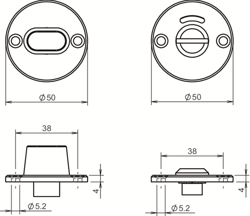Afbeelding laden in galerijviewer, Lips beslag rond rozet | rond | vrij-bezet | geborsteld rvs | deurdikte 40mm en 54mm - 10020954
