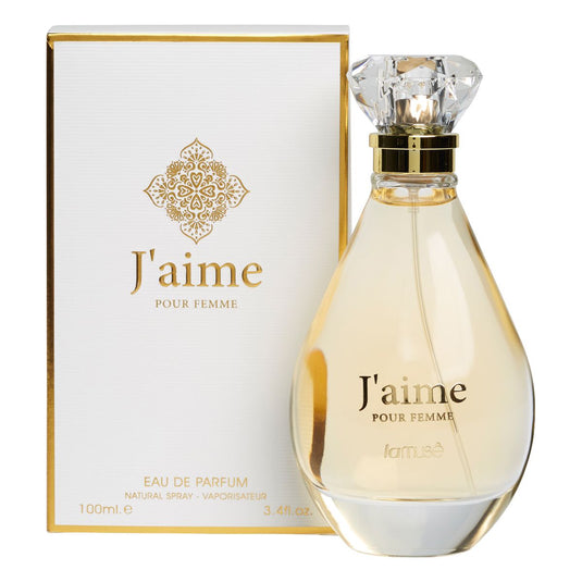 Lamusê by lattafa eau de parfum spray dames j' aime pour femme 100ml