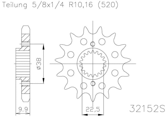 Esjot sprocket 520 14z racing