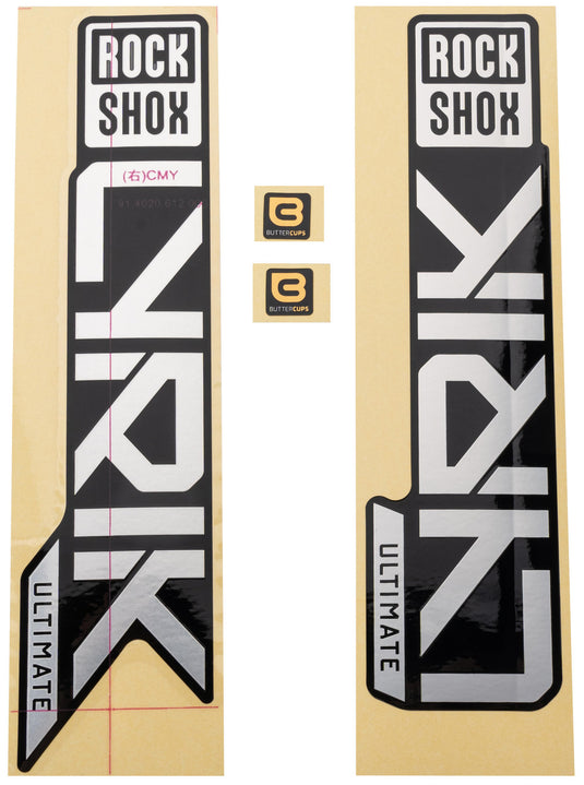 Rockshox decal set rs matt foil lyrik ult 27 29 matt-sil.