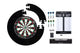 Longfield darts Tournament dartbord met toebehoren zwart 8-delig
