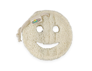 Loofco douche- en badspons loofah - smiley